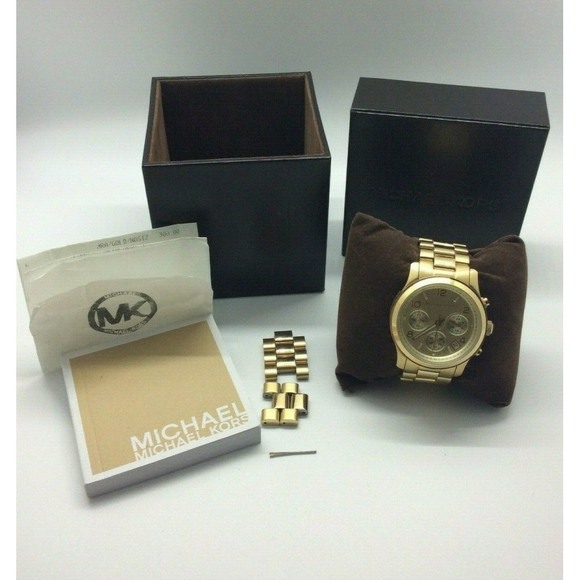 Michael Kors Accessories - Michael Kors Midsized Chronograph Gold Tone Watch